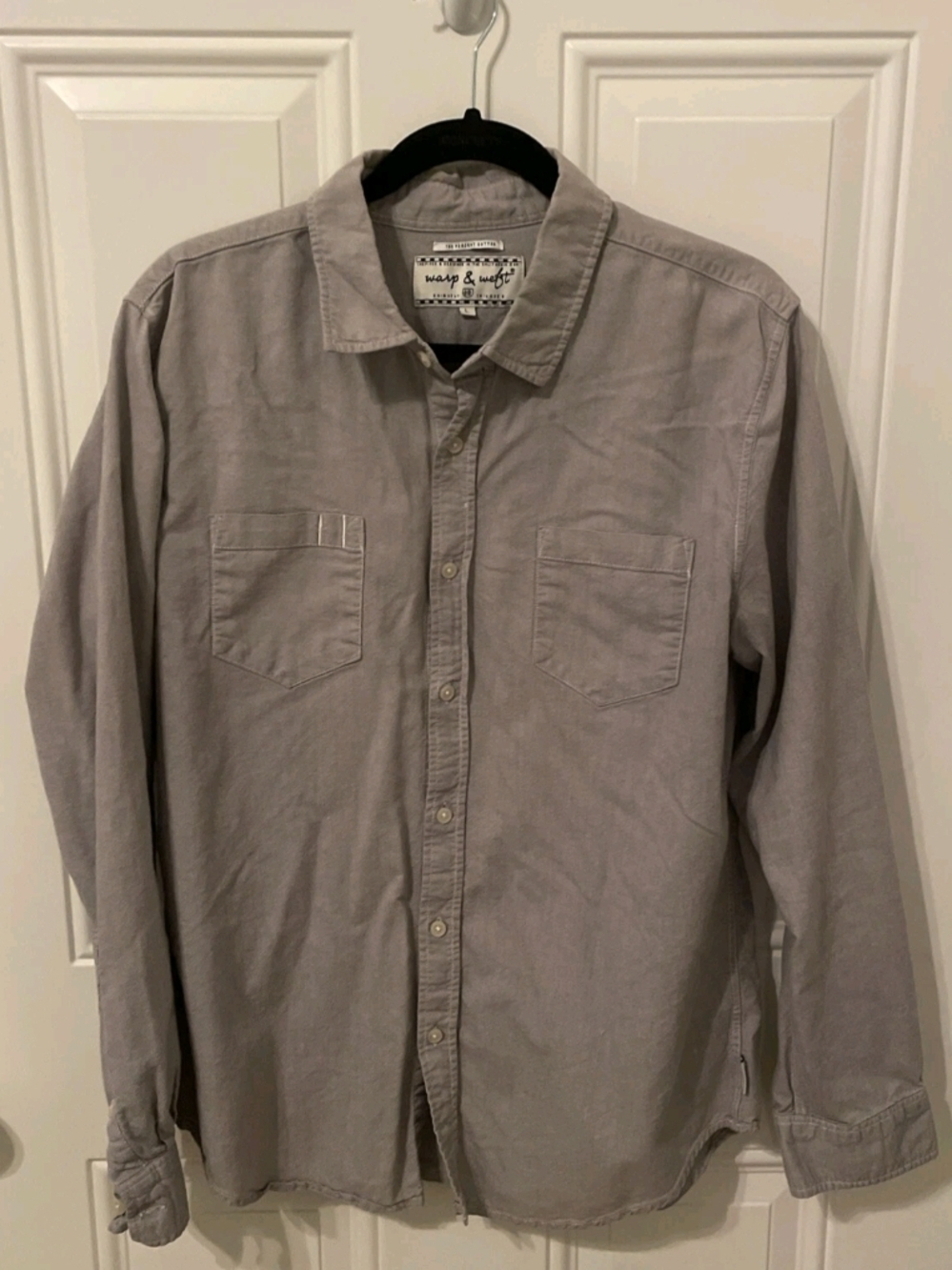 Warp & Weft Gray Chambray Utility Shirt - Men’s Large